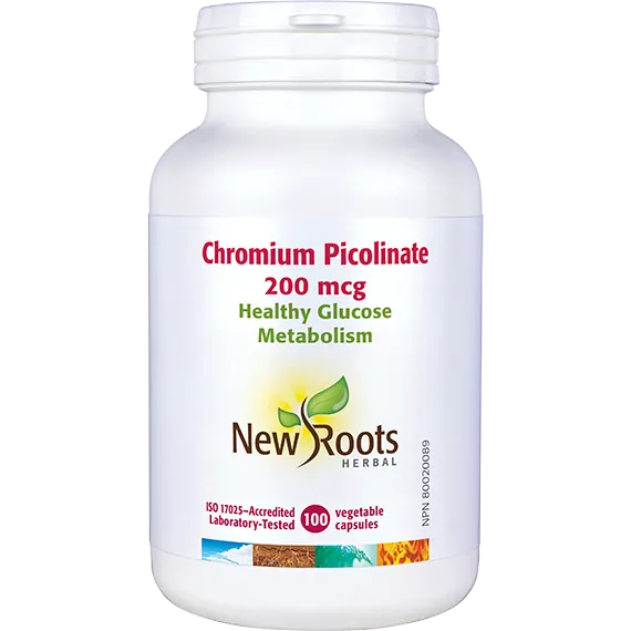 New Roots Chromium Picolinate 200 mcg 100 Caps