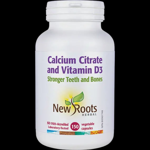 New Roots Calcium Citrate and Vit D 150 Caps