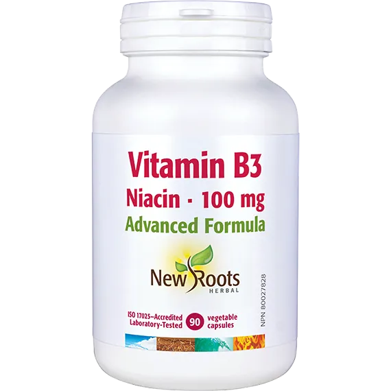 New Roots Vitamin B3 Niacinamide 100 mg 90 Caps