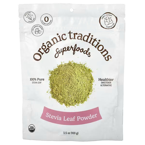 Organic Traditions Stevia Powder - Green Leaf 100g