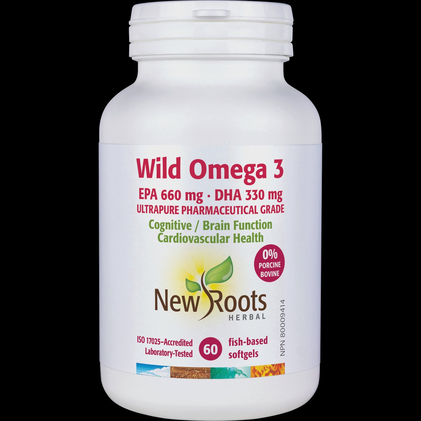 New Roots Wild Omega 3 EPA 660mg- DHA 330mg 60 softgels