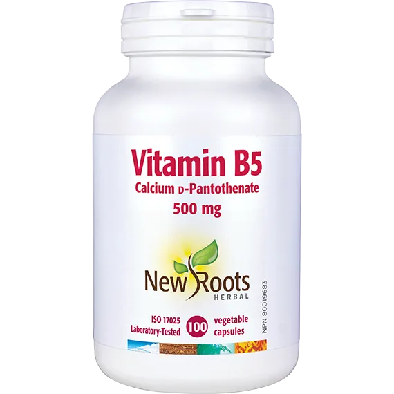 New Roots Vitamin B5 Pantothenic Acid 100 caps