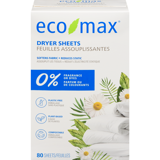 Eco Max Dryer Sheets 80 Sheets