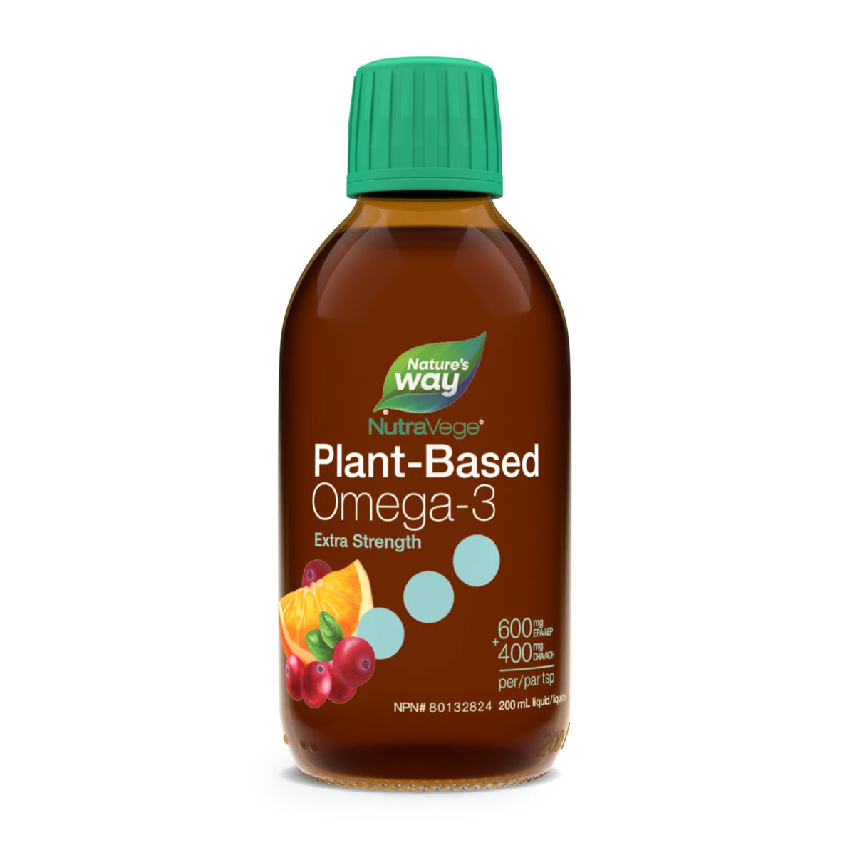 NutraVege Omega 3 Plant Based Cranberry Orange 200 ml