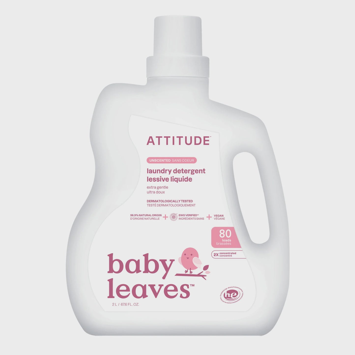 Attitude Laundry Baby Fragrance Free 80 loads 2L