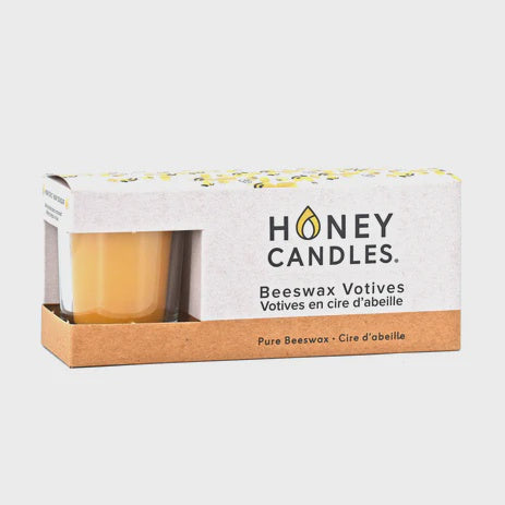 Honey Candles Natural Beeswax Votives 3 pack