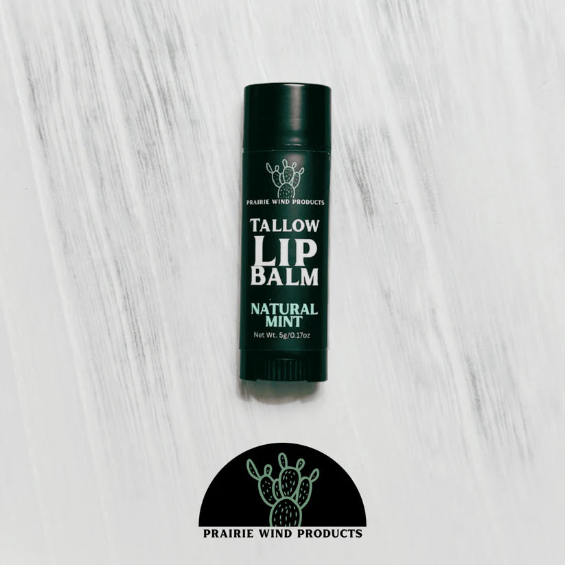 Prairie Wind Products Tallow Lip Balm Natural Mint 5g
