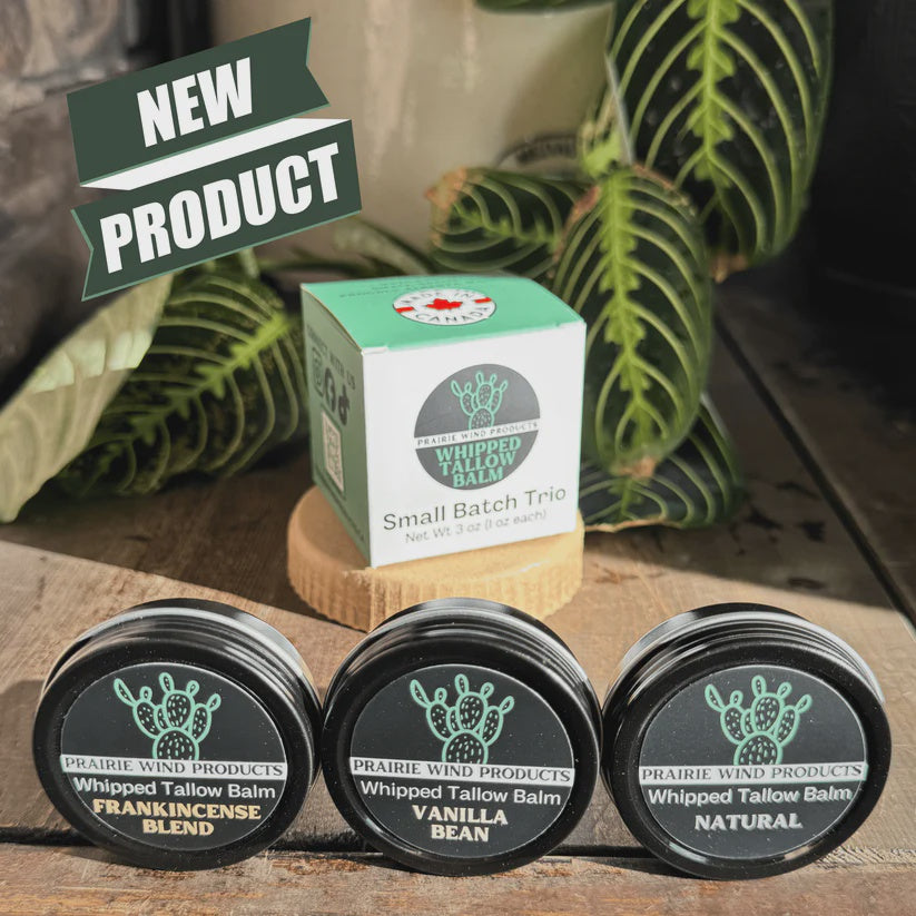 Prairie Wind Products Whipped Tallow Balm Small Batch Trio 1oz x3