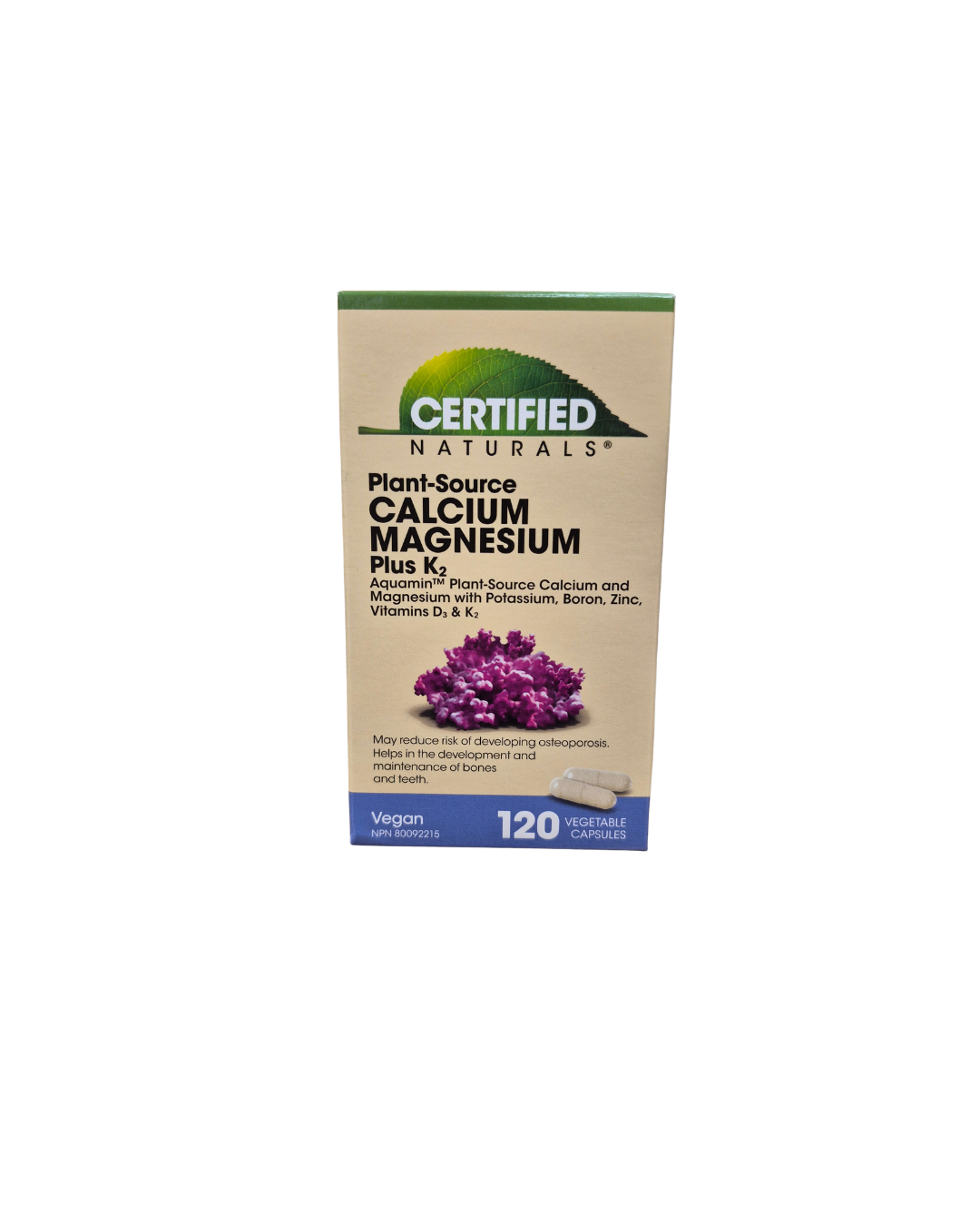 Certified Naturals Calcium Magnesium Plus K2