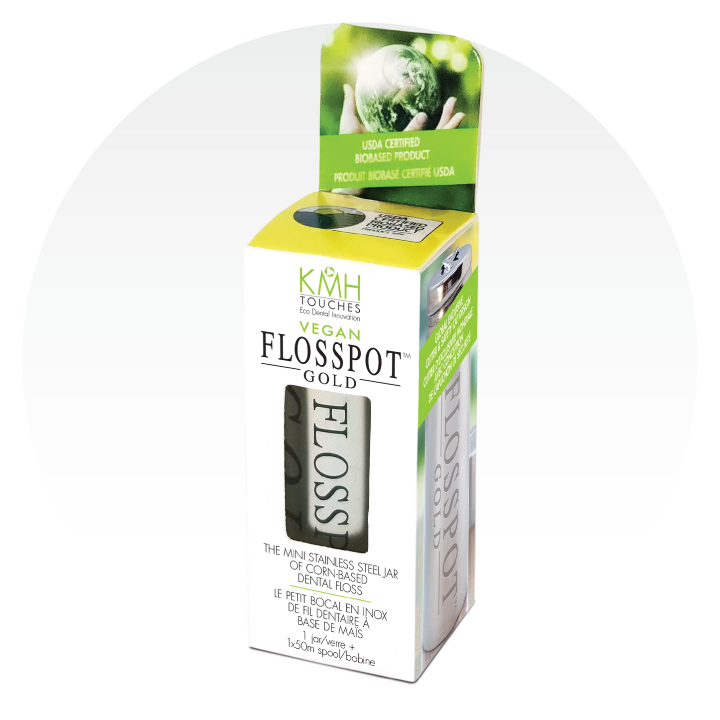 KMH Flosspot Gold Vegan Floss