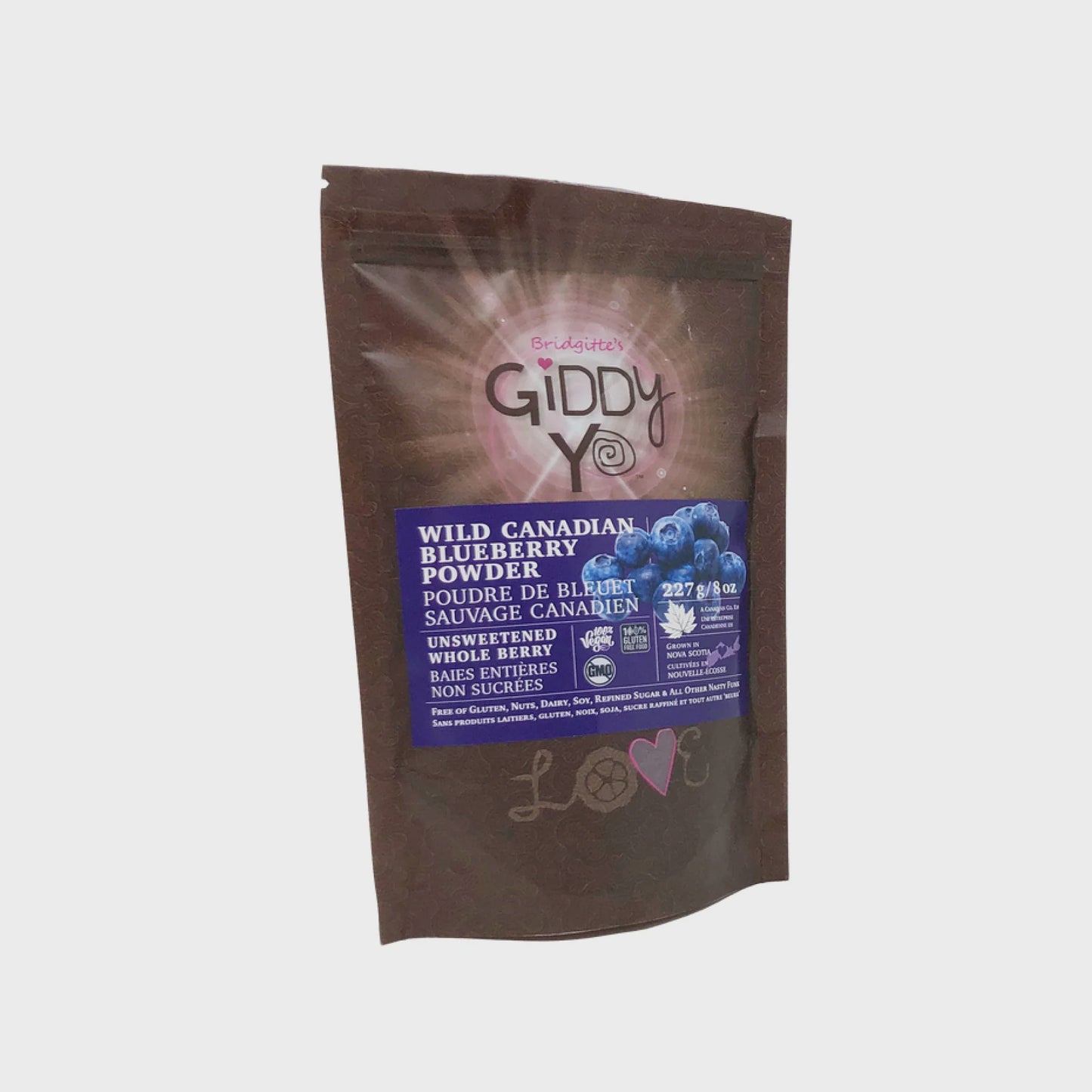 Giddy Yo Wild Blueberry Powder 227g