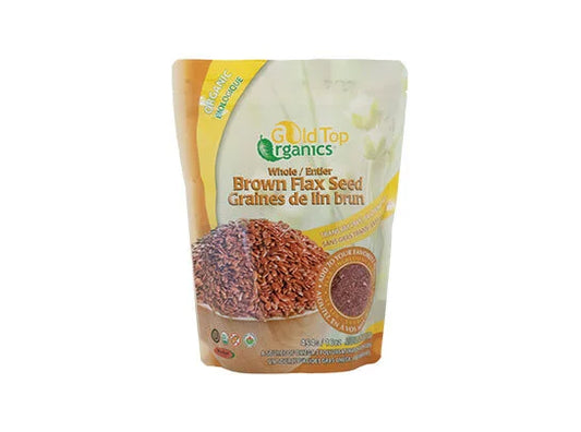 Gold Top Organics Whole Brown Flax Seed 454g