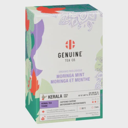 Genuine Tea Co. Tea Moringa Mint 15 bags