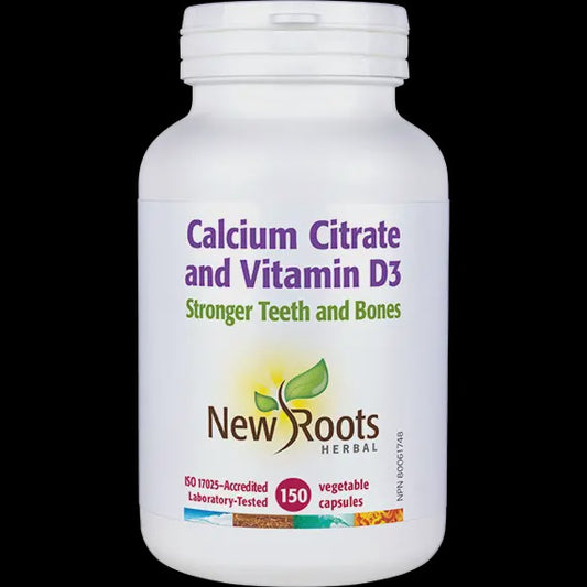 New Roots Calcium Citrate and Vit D 150 Caps