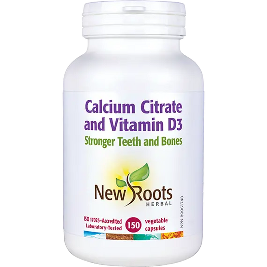 New Roots Calcium Citrate and Vit D 150 Caps