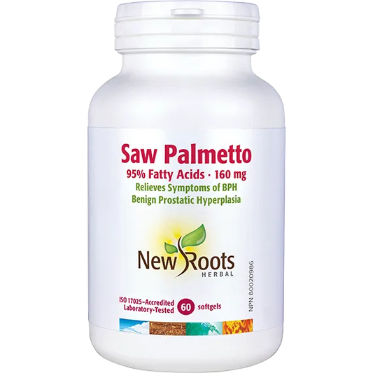 New Roots Saw Palmetto 160 mg 60 soft gels