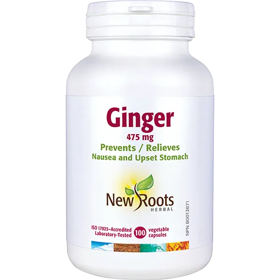 New Roots Ginger 475 mg 100 Caps