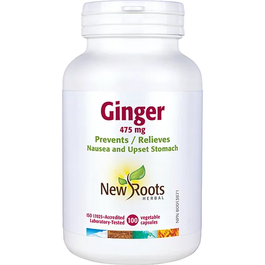 New Roots Ginger 475 mg 100 Caps