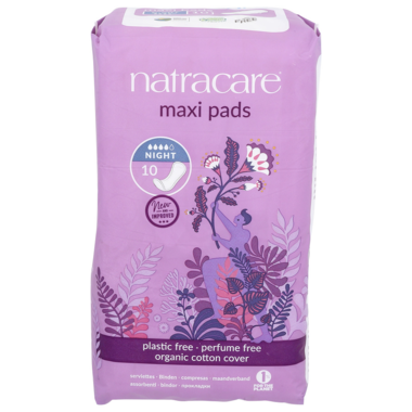 Natracare Maxi Pads Night 10 Pack