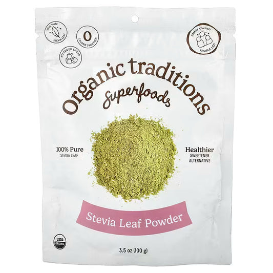 Organic Traditions Stevia Powder - Green Leaf 100g
