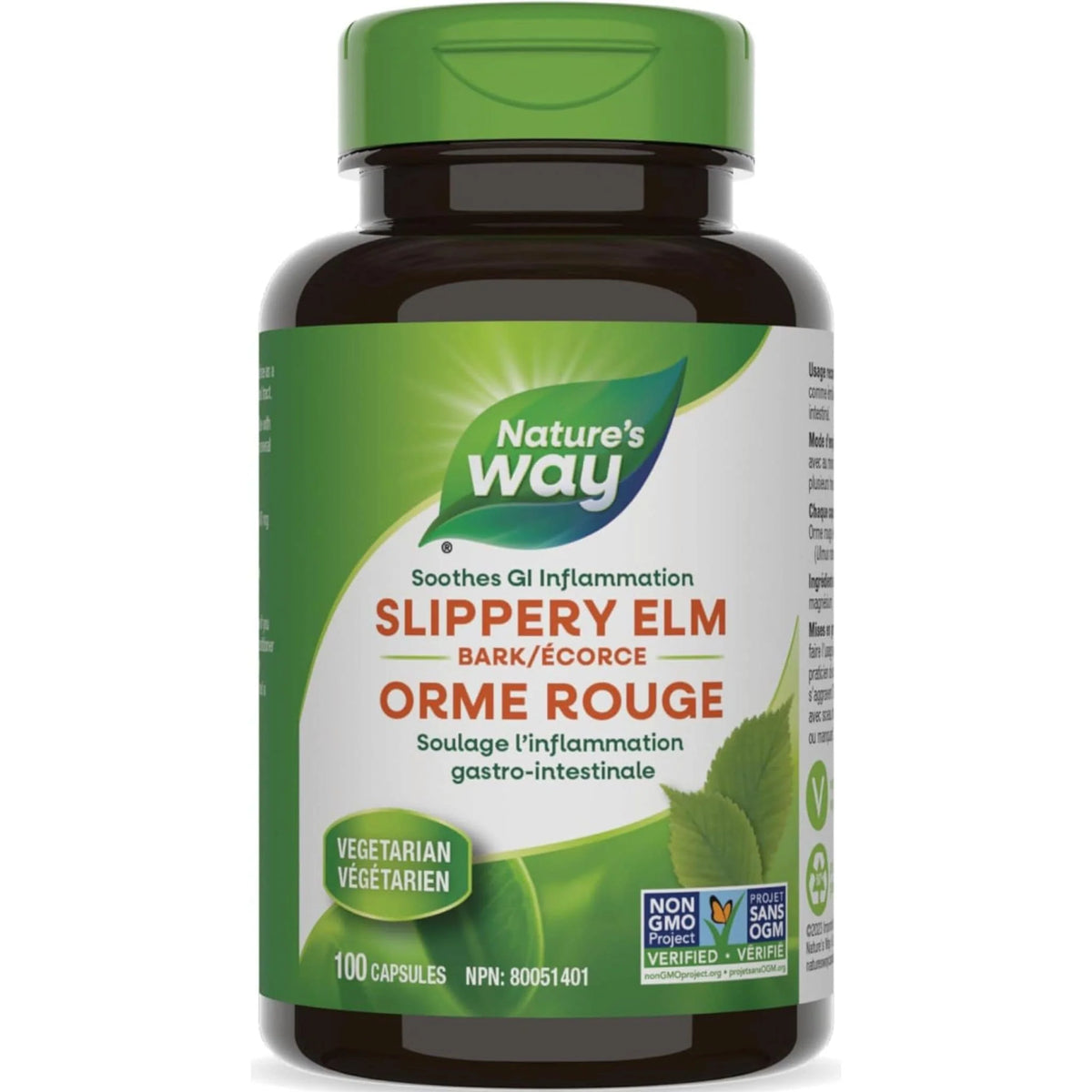 Nature's Way Slippery Elm Bark 100 caps