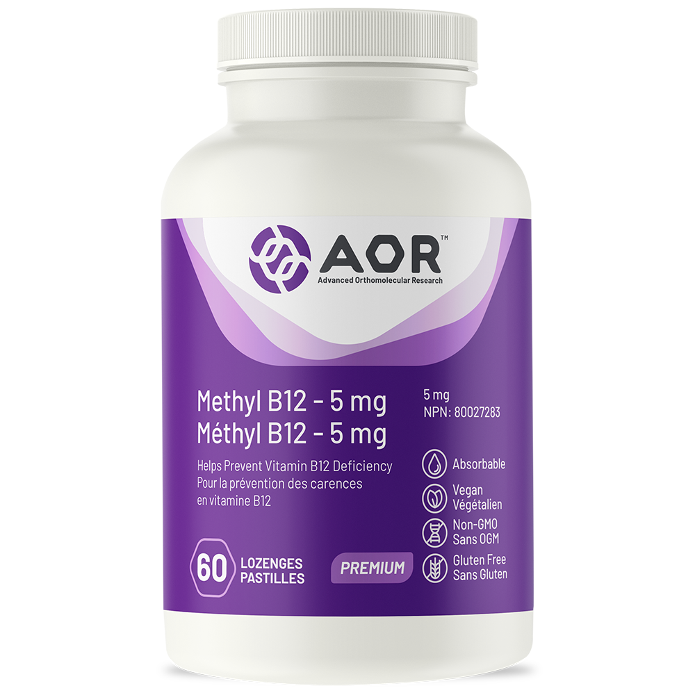 AOR B12 Methylcobalamin 5mg 60 Lozenges