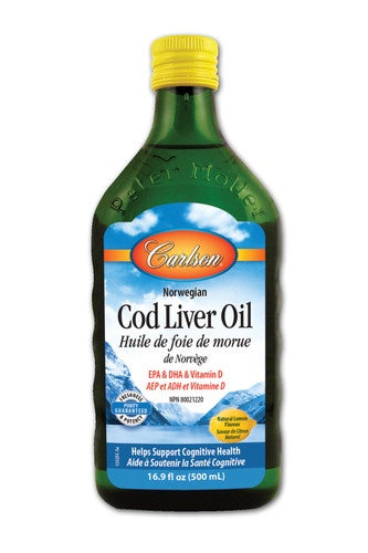 Carlson Norwegian Cod Liver Oil Lemon