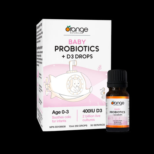 Orange Naturals Baby Probiotics + D3 Drops