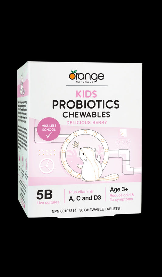 Orange Naturals Kids Probiotics 30 Chewables Delicious Berry