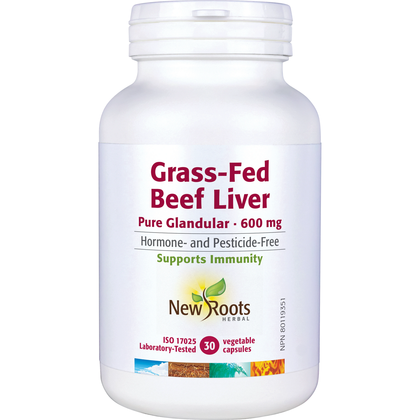 New Roots Grass-Fed Beef Liver 30 Caps