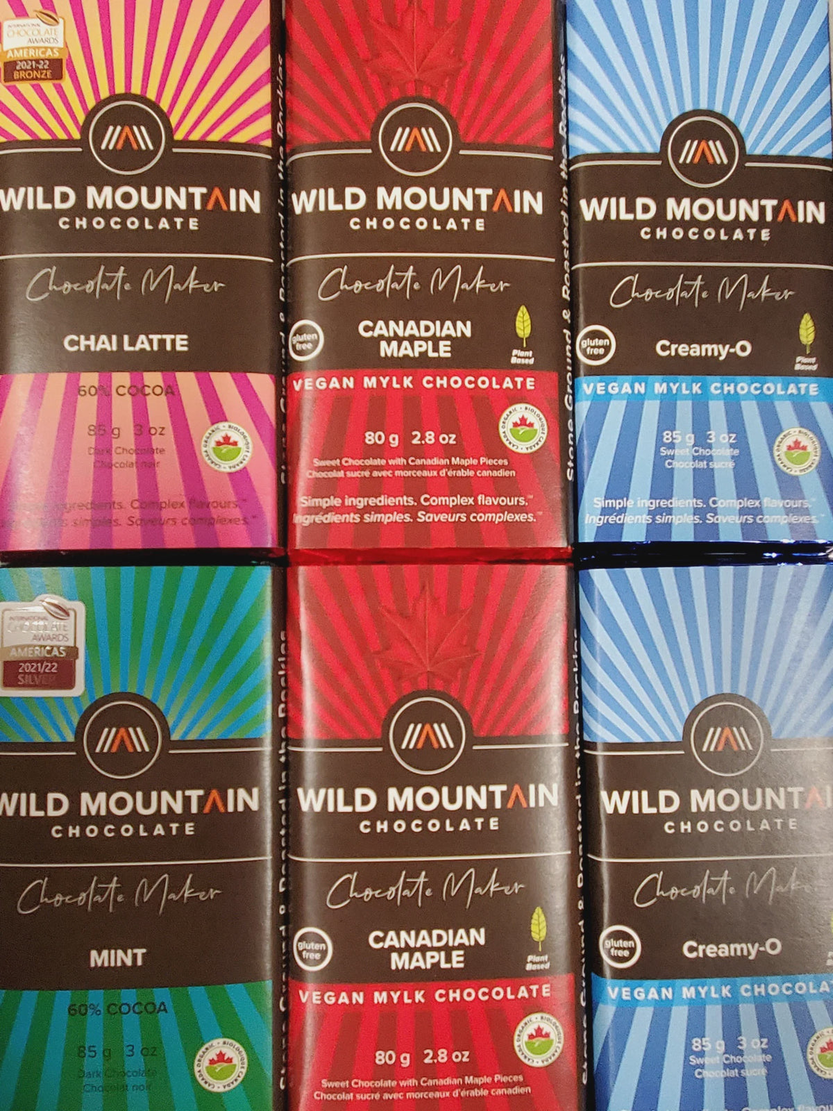 Wild Mountain Chocolate Bars 85 g