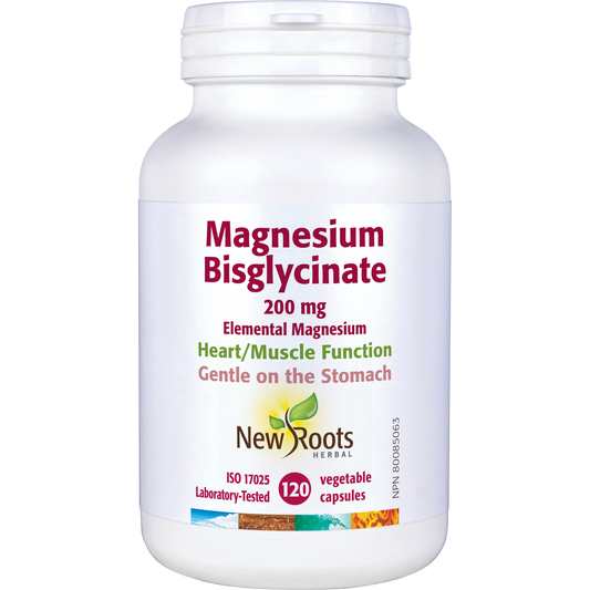 New Roots Magnesium Bis-glycinate 200mg 120 caps