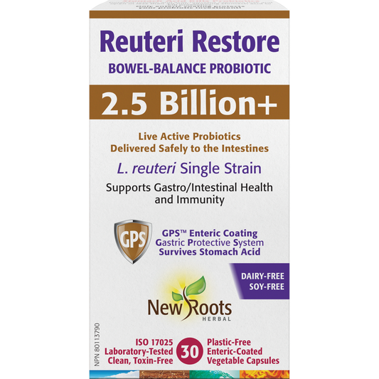 New Roots Probiotic Reuteri Restore 30 Caps