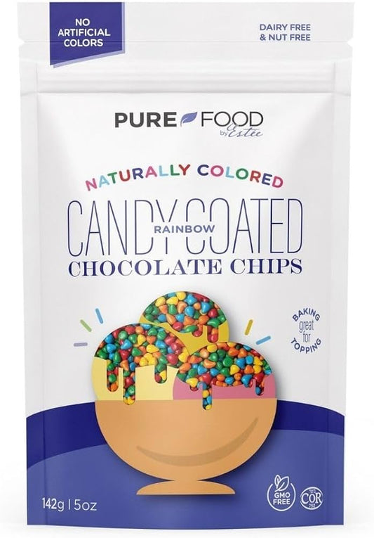 Pure Food Rainbow Candy Coated Chocolate Chips 142g