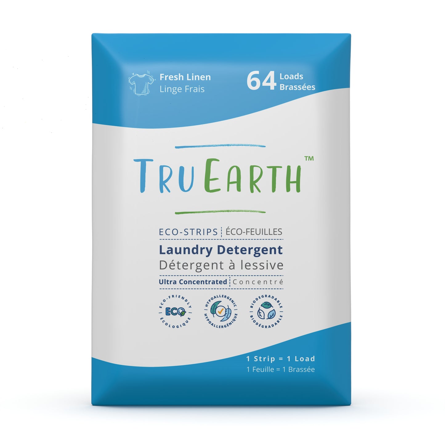 Tru Earth Laundry Eco-Strips Fresh Linen 64 Loads