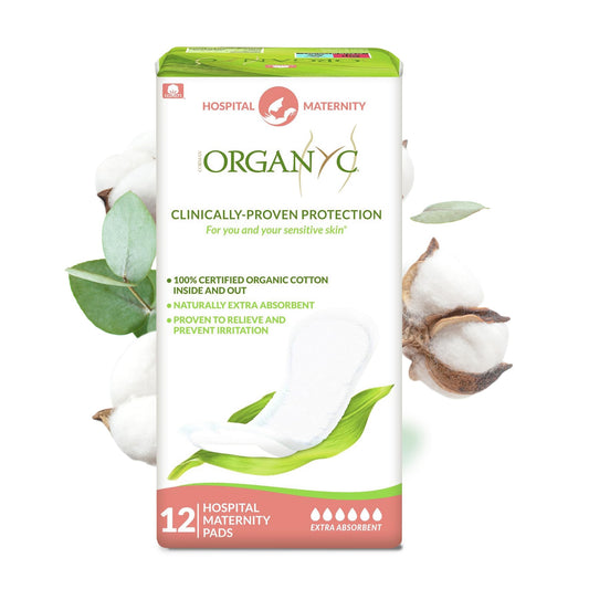 Organyc Hospital Maternity Pads 12 Pack