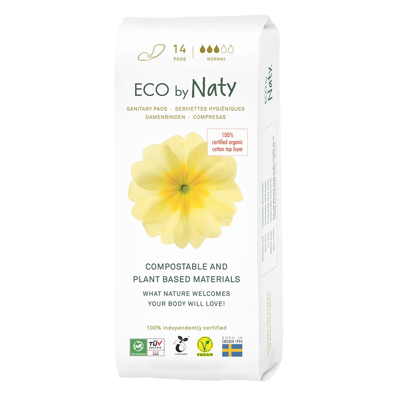 Eco By Naty Sanitary Pads Normal 14 Pads