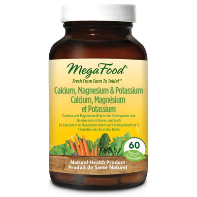 Mega Food Cal Mag Potassium 60 Tabs