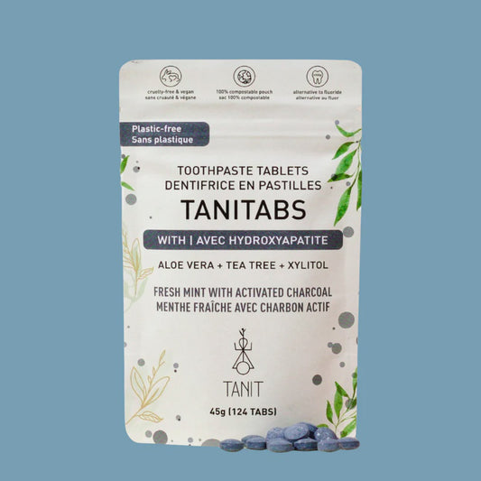 Tanit Tanitabs Toothpaste Tablets Fresh mint with Activated Charcoal
