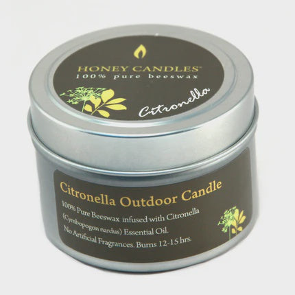 Honey Candles Outdoor Citronella Candle Tin