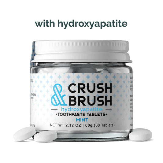 Crush & Brush Toothpaste Tablets Hydroxyapatite Mint 60g