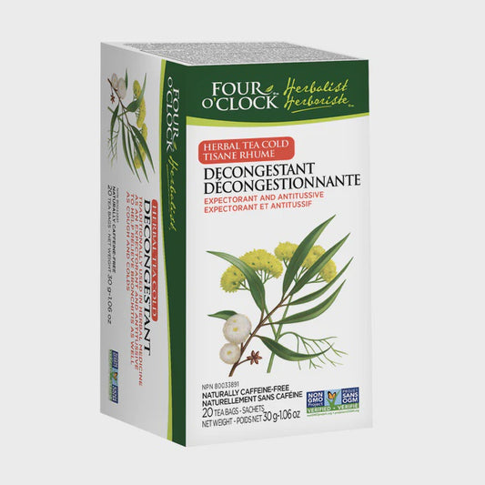 Four O'Clock Herbal Tea Cold Decongestant 20 Tea Bags