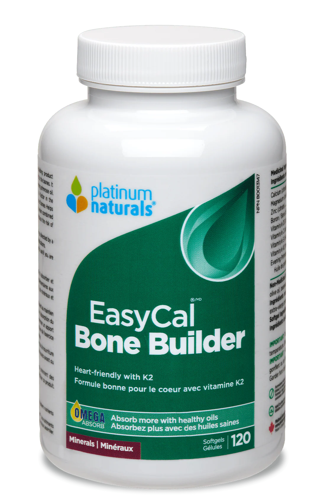 Platinum Naturals EasyCal Bone Builder 120 soft gels