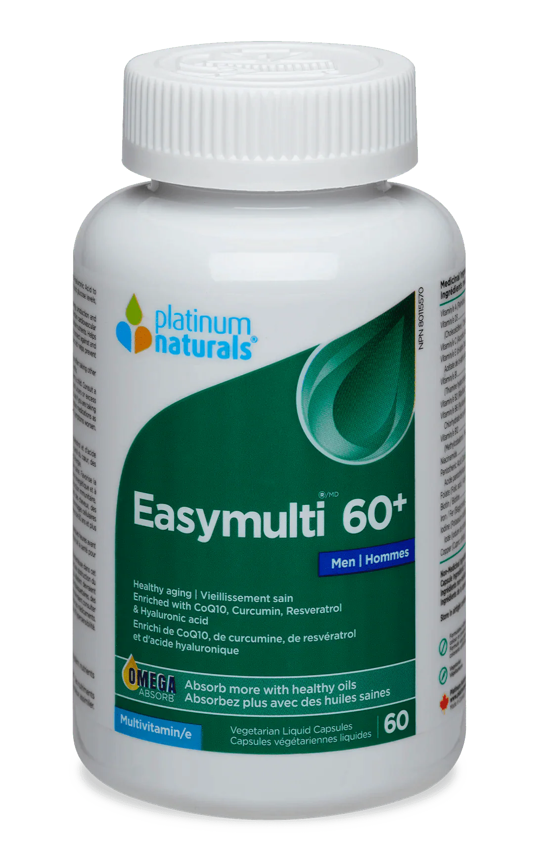 Platinum Naturals Easymulti 60+ Men 60 Softgels