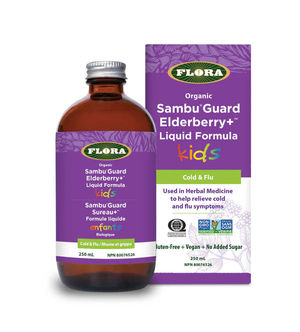 Flora Elderberry + Liquid Kids Cold & Flu 250 ml