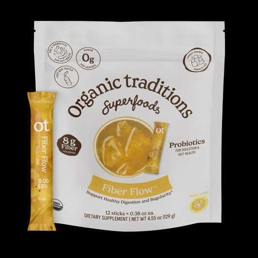 Organic Traditions Fibre Flow Yuzu Lime 12 Sachets x 10.75g