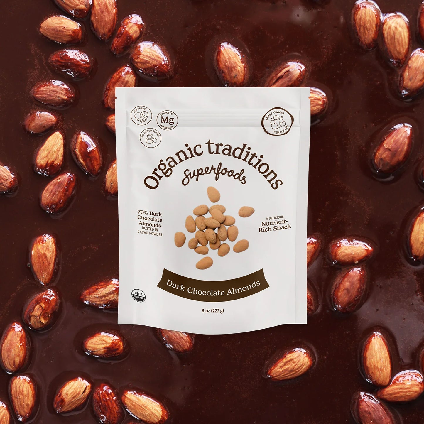 Organic Traditions Almonds Dark Chocolate