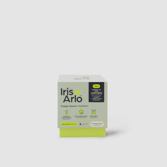 Iris + Arlo Organic Cotton Pantyliners Regular 20 pack
