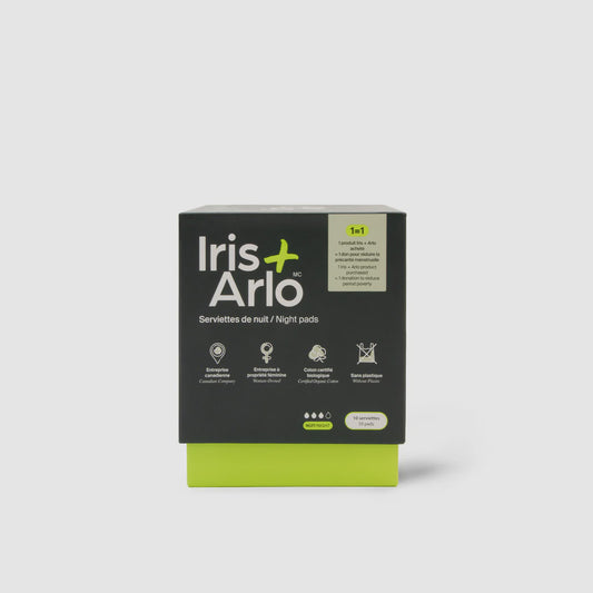 Iris + Arlo Organic Cotton Night Pads 10 pack