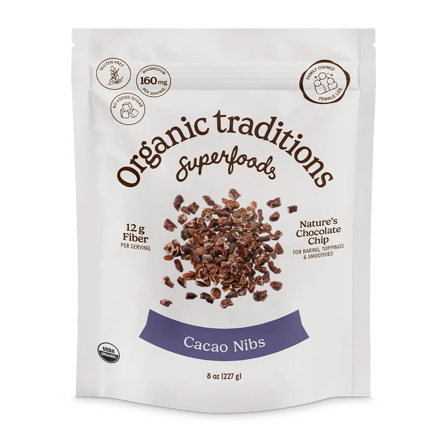 Organic Traditions Cacao Nibs 227 g